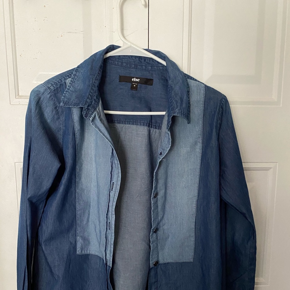 jean button down shirt